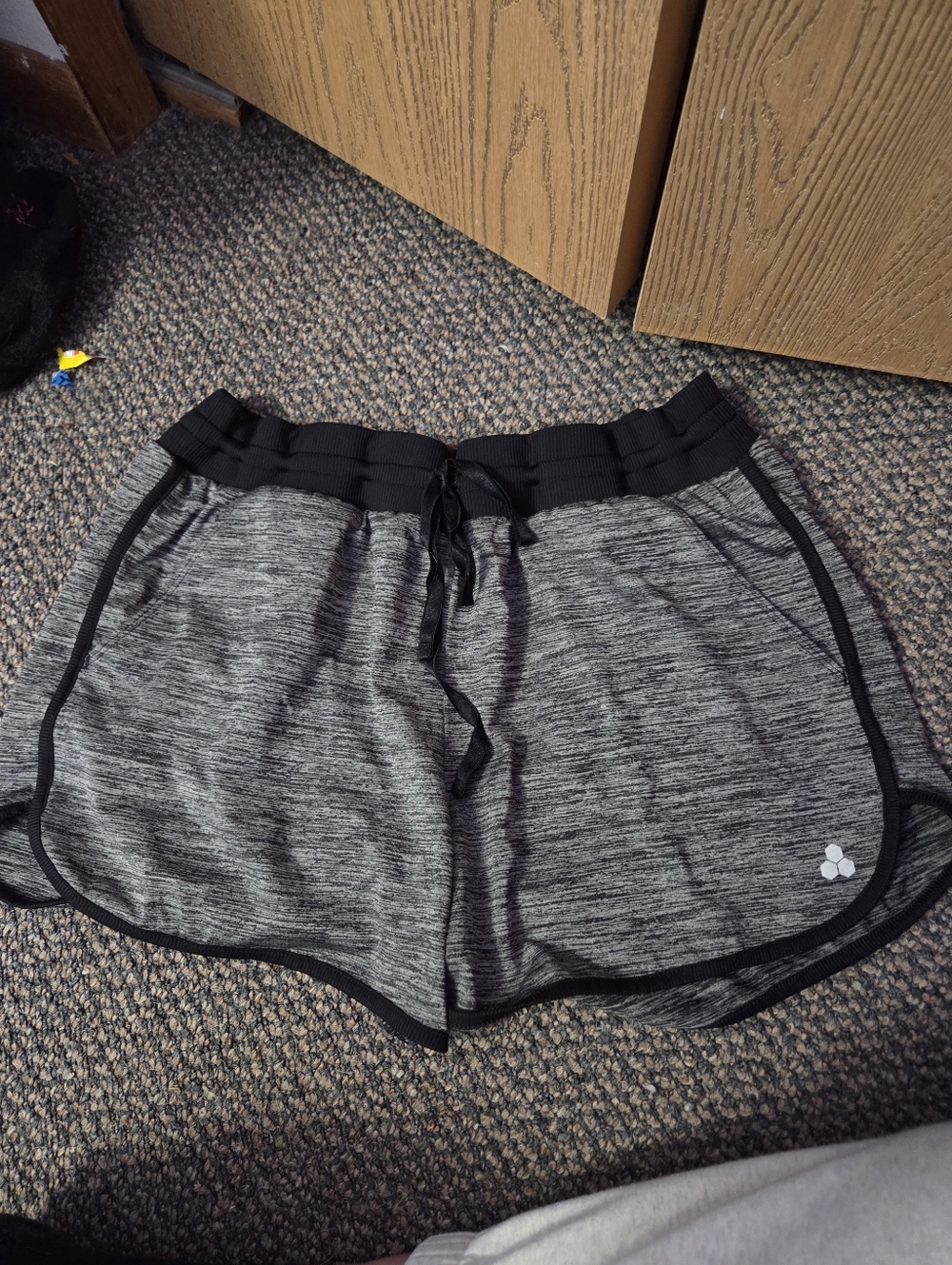 tek gear Gray and Black Athletic Shorts
